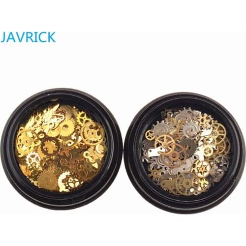 2 Box Mini Mixed Steampunk Cogs Gear Clock Charm UV Frame Resin Jewelry Fillings