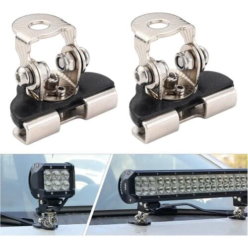 2PCS Universal Mounting Bracket Piller Hood Led Light Bar Clamp Piller Holder for Car Hood