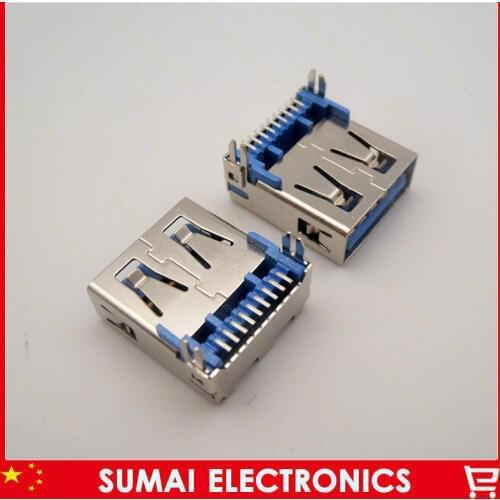 25pcs/lot 3.0 usb jack USB 3.0 female jack socket without crimping Free shipping