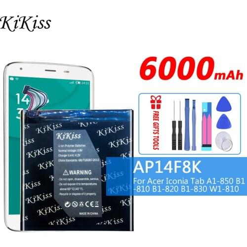 6000mAh High Capacity Battery For Acer Iconia Tab A1-850 B1-810 B1-820 B1-830 W1-810 AP14F8K Tablet Li-ion Polymer Battery
