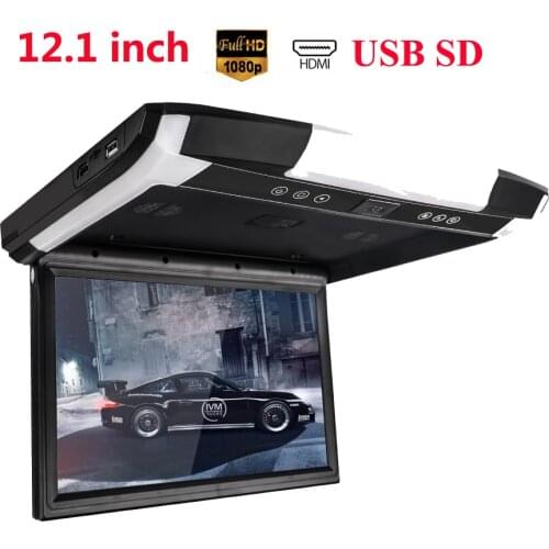 1080P 12.1 / 10.4 "TFT LCD Car Monitor Roof Mount Car Monitor with MP5 Player USB SD Car Ceiling Monitor
