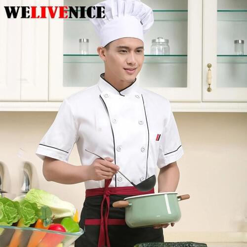 White chef jacket executive chef coats chef uniform chef clothing cook uniforms cook tops #7432