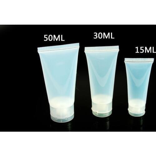 Free Shipping 50pcs/Lot 50ml BB Soft Empty Clear Tube Cosmetic Cream Lotion Shampoo Containers Facial Cleanser In Refillable