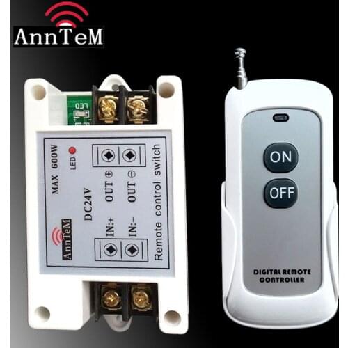 High-power dc wireless remote control switch dc 24Vcar lamp with loudspeaker lighting to refit 1 circuit power controller module