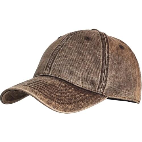 Washed Cotton Solid Baseball Cap Unisex Four Seasons Adjustable Trucker Outdoor Sport Caps Casual Dad Hat Fashion Outdoor Hats