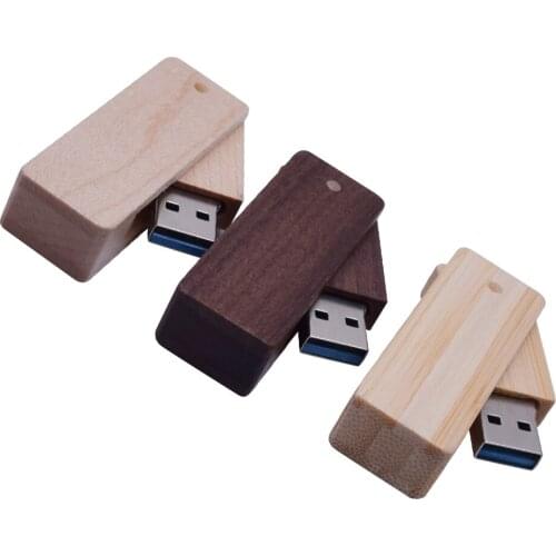 Wooden Square Saber USB Flash Drive 3.0 Pendrive 8GB 16GB 32GB 64GB Pen Drive Flashdrive Custom Logo Gift Wedding Photography