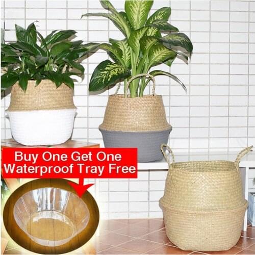 Flower Baskets Decorative Basket Rattan Flower Pot Garden Planters Household Baskets Wicker Storage Basket Home Pot High Quality