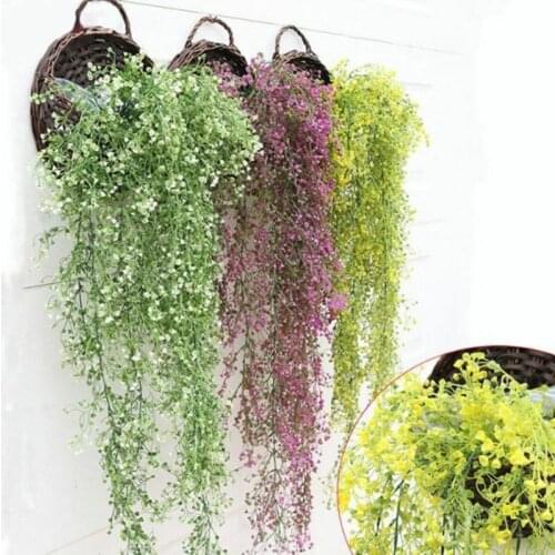Artificial Hanging Ivy Garland Plants Vine Fake Foliage Flower wisteria Home KI