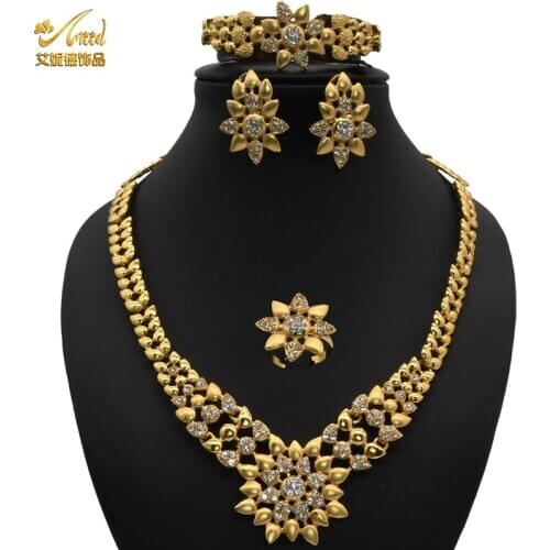 Jewelery Set Womens Earrings In Jewelry Hawaiian Gold Set Indian Wedding Bridal Mexican Necklace Korean Nigeria Luxury Eritrean