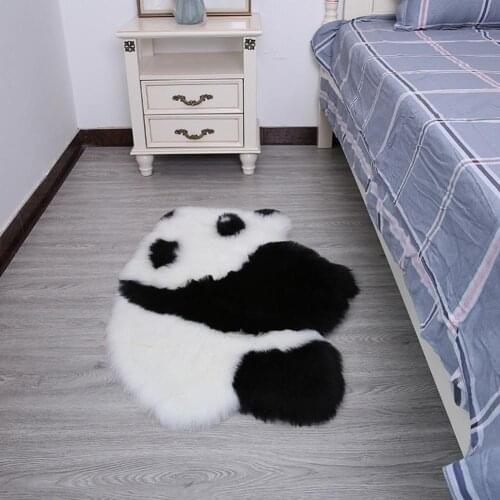 Rug Animal Print Carpet Plush Koala Panda Shape Non-slip Living Room Mat Carpet Cushion Rug Home Anti-slip Lounge Mat Decor