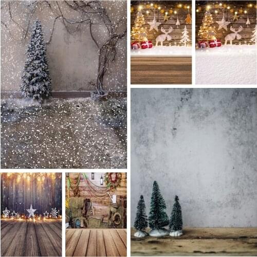 Laeacco Winter Christmas Tree Snowflake Vine Birthday Photo Photography Backdrop Photographic Photo Background For Photo Studio