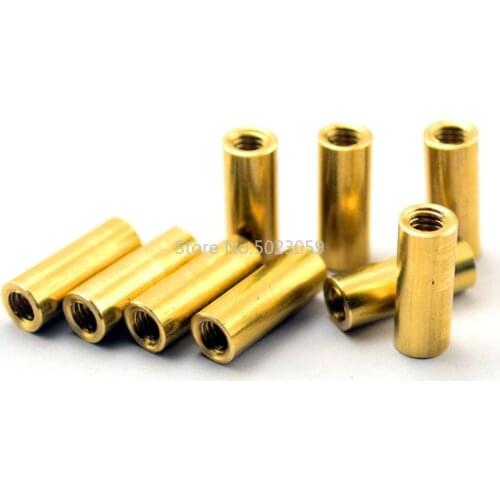 10 pieces M4 Brass screw for Diy Knife material Making knife Handle Cylindrical Nuts Connecting pipe rivet Cheese