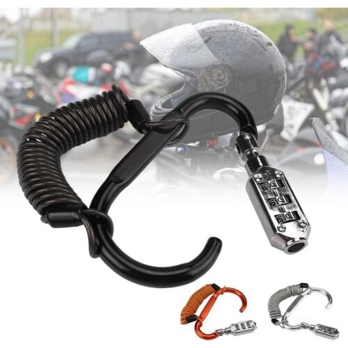 Mini Helmet Lock Anti-theft 3 Digit Password Bicycle Locks for Scooter Motorcycle Portable MTB Road Bike Cable Lock