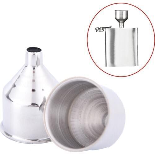 Mini Stainless Steel Small Mouth Funnels Wine Liquid Flask Funnel For Filling Hip Flask Narrow-Mouth Bottles