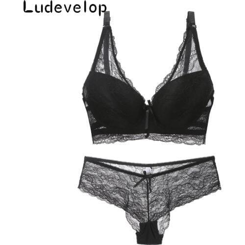 Fashion autumn and winter underwear female sexy lace adjustable bra set thin plus size push up bra set