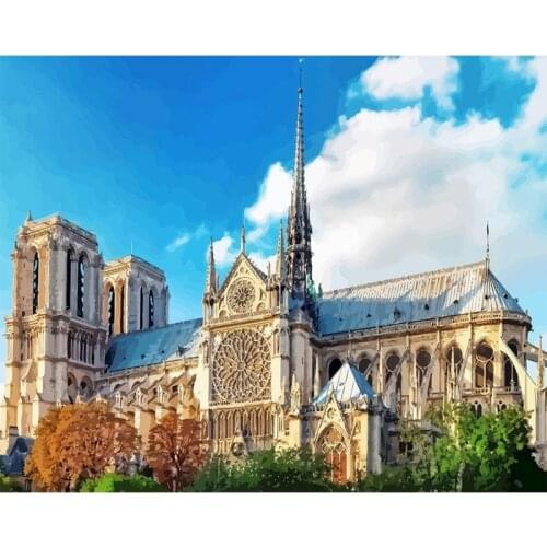 PhotoCustom Painting By Numbers Kits Scenery DIY 60x75cm Oil Paint By Numbers On Canvas Landscape Frameless Handpaint Home Decor