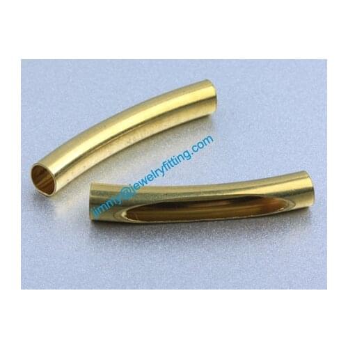 2013 New Jewelry findings opened tube Bent Tubing tube spacer tube beads for bracelet 5*30mm