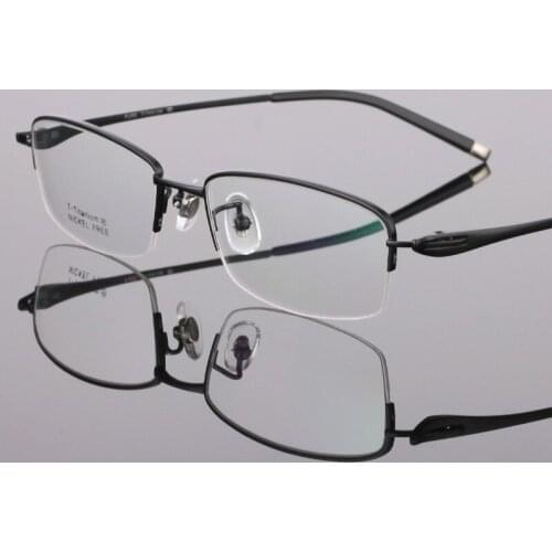 New Pure Titanium Frame Plate Spectacle Mens Myopia Business High-quality prescription prescription optical frames Half frame