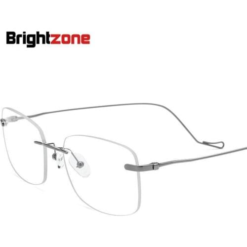 Pure Titanium Ultra Light Rimless Glasses B Titanium Myopia Spectacle Spectacle Frame Men And Women Retro Eyewear Frames Oculos