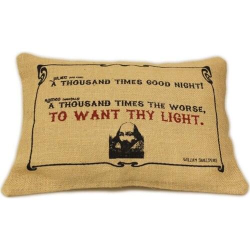 Pillows literary-pillow case in jute wash/jute washed pillow case WANT THY LIGHT - Size 38x25cm
