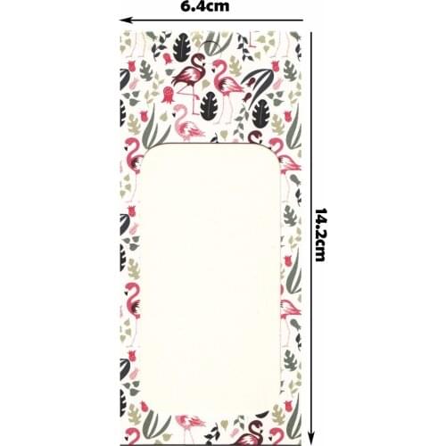 10 SET OF LONG SIZE PAPER CARD PACKAGE + PLASTIC SLEEVE RETAIL PACKAGE SUITABLE FOR LONG SIZE NAIL STICKER DECAL 14.2X6.4CM