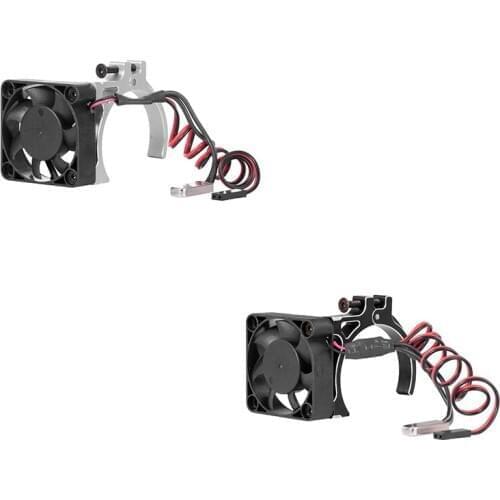 RC 4268 4274 Motors Heatsink + High Speed Cooling Fan CNC Machined Alu Alloy for RC 1/8 1/10 Buggy Truck Cars Motors,Black