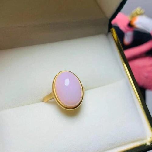 Pink opal ring Free shipping Natural real Pink Opal ring 925 sterling silver Fine handwored jewelry
