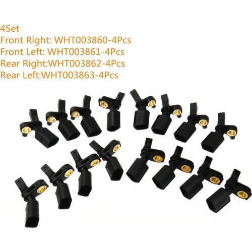SCJYRXS 4Set Front Rear Left Right ABS Speed Sensor for VW Golf Passat Fit Audi A3 TT WHT003860 WHT003861 WHT003862 WHT003863