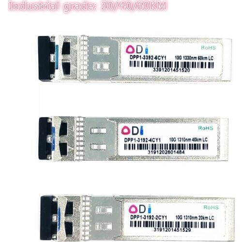 SFP 10G LC 20/40/60km dual fiber 1310nm sfp+20/40/60 compatible Industrial grade SFP+ Transceiver Industrial grade -40-85Celsius