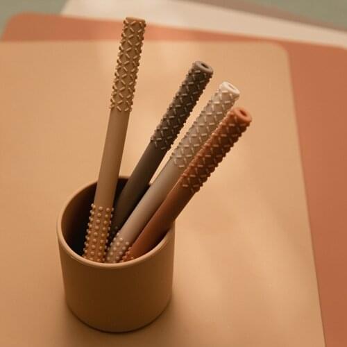 Mamibaby KAMONI Silicone Molar Straw Baby Teether Baby Chewable Toy Food Grade BPA Free Baby Teething Toys Mother Baby Supplies