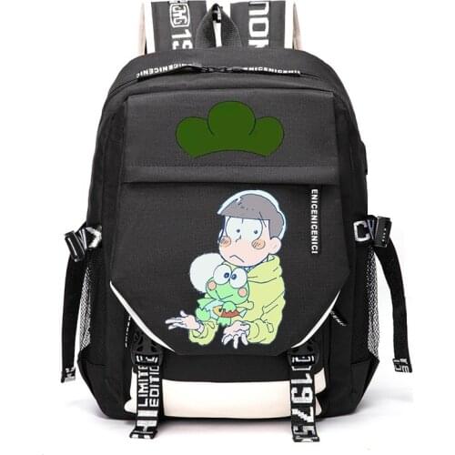Unisex Anime Cartoon Osomatsu-San Kun Outdoor Travel Rucksack Casual Schoolbag Student Backpacks
