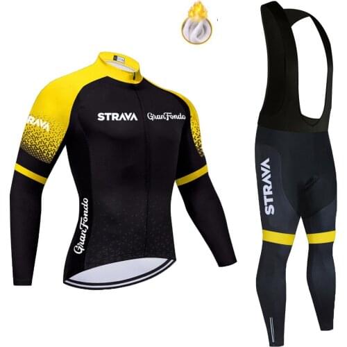 Cycling Jersey Team STRAVA BiCycling Clothing Sportswear MTB 20D Cycling Bib Pants Ropa Ciclismo Winter Fleece Cycling Jacket