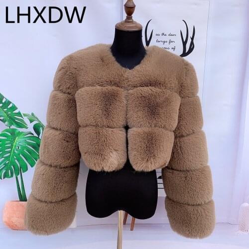 Women fake fur jacket Faux fur coat fluffy coat pink fur jacket luxury fashion fur coat faux leather Chunk high quality fur coat
