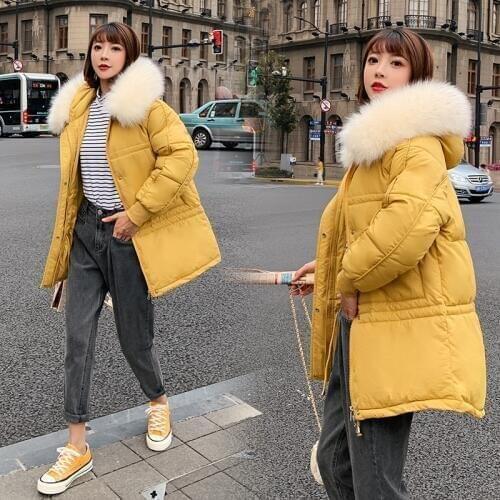 Winter Jacket Women Hooded Fur Collar Parka Winter Coat Women Large Size Bread Coat Thick Woman Winter Coats And Jackets Parkas