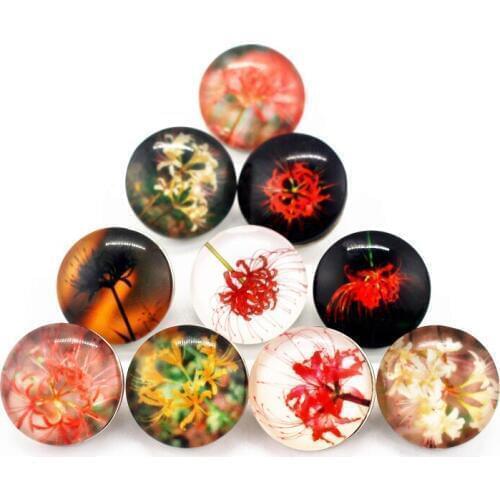 Hot selling 10pcs/lot Equinox Flower round Snap Buttons 18 MM Fashion Snap Pendant Necklace snap Jewelry