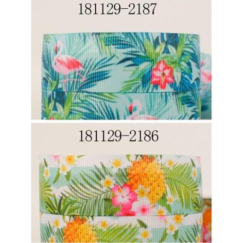 10yards -different sizes -lively Flamingo Grosgrain ribbon - Cartoon character pattern printed ribbon