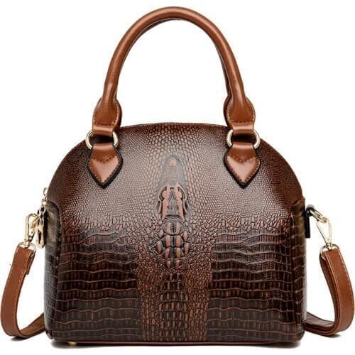 2020 New Vintage Crocodile Pattern Luxury Handbags Women Bags Designer Shoulder Purses and Handbags Crossbody Bags for Women