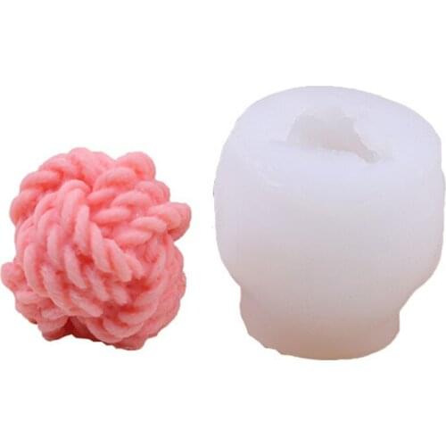 3D Yarn Ball Shape Candles Mold For Handmade Silicone DIY Aromatherapy Soap Making Wax Mould Candle Molds Accessories