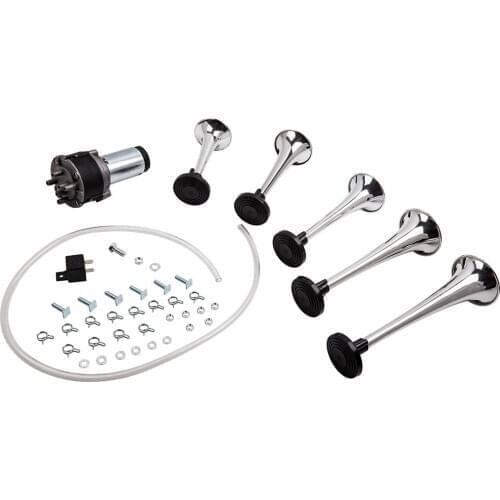 5pcs Trumpet 12V 125DB DIXIE Musical Air Horn Compressor Dukes of Hazzard Car