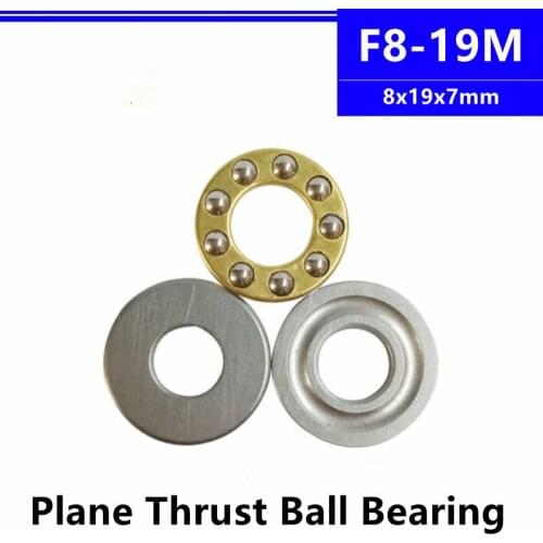 50Pcs/100Pcs High Precision F8-19M 8x19x7mm Miniature Plane Thrust Axial Metal Ball Bearing 8*19*7mm