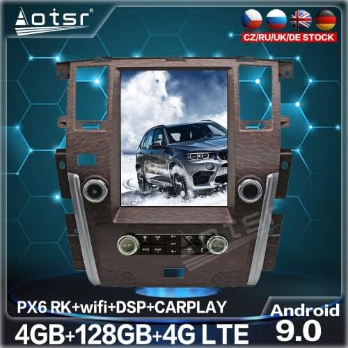 Tesla Big Screen Car GPS Navigation For Nissan Patrol 2010 2011 - 2019 Android 9.0 Car Multimedia Player Auto Stereo Head Unit