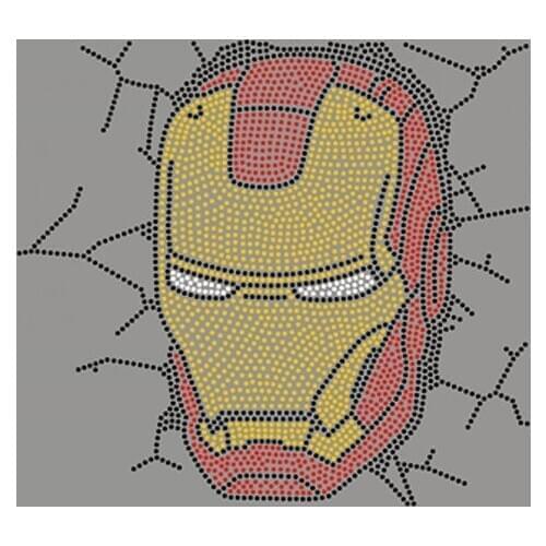 2pc/lot shiny applique patches sticker Hotfix iron on crystal transfers design for shirt bag