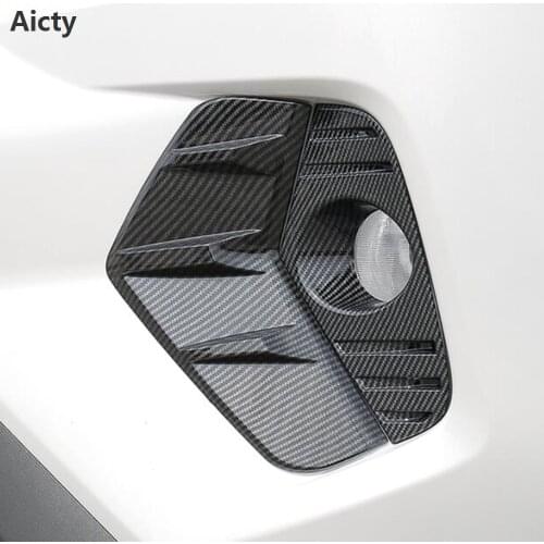 For Toyota RAV4 RAV 4 2019 2020 Chrome Front Fog Light Cover Trim Foglight Bezel Decoration Exterior Accessories Sticker