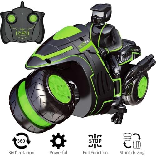 City Electric RC Stunt Motorcycle 360 Drift Rotating Moto High-Tech Remote Control Racing Car Motorbike Outdoor Toy For Children