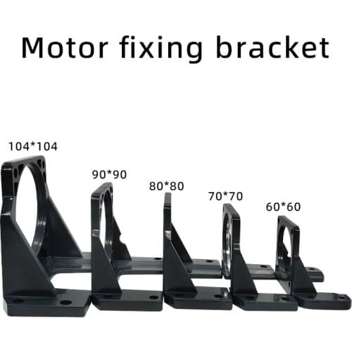 Motor bracket Metal mounting bracket L type Aluminum fixing bracket for DC AC speed reducing motor 60-104MM diameter gear box