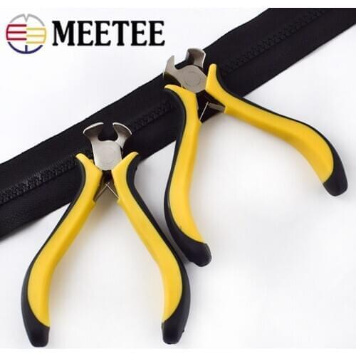 Meetee 1pc Zipper Pliers Stainless Steel Clamp Tooth Coded Resin Zipper Tail Tooth Slot Pliers Tool DIY Install Modify Accessory