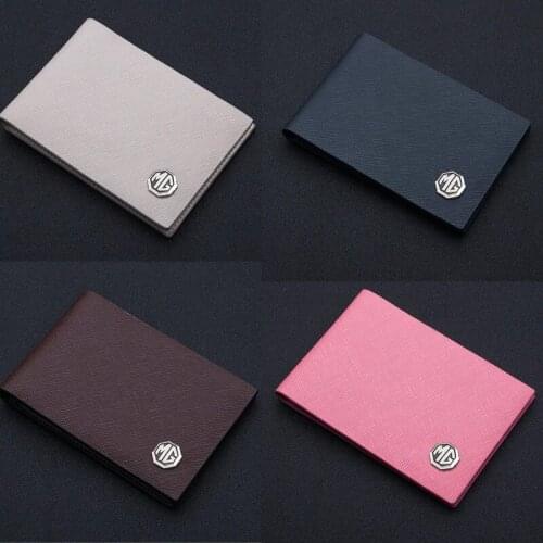 Fashion For MG Ultra-thin Drivers License Leather Cover Mens Driving Id Card Holder Bag Womens Book Tarjetero Car Accessories