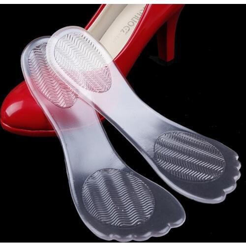 Wholesale 200 Pairs/lot High Heel Silicone Cushion Insole Shoe Anti Slip Foot Feet Pad Transparent tool