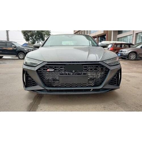 Suitable for 19-21 Refitted Rs7 Big Surround A7 Special Front Bumper Black Warrior Rear Bar Tail Lip Accessories