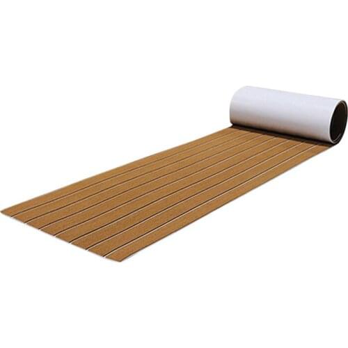 6MM Self Adhesive EVA Foam Teak Sheet Marine Boat Yacht Synthetic Decking Foam Floor Mat Flooring 240X45cm